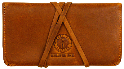 Кисет для табака KLONDIKE DIGGER «George», натуральная кожа в коньячном цвете, 16 х 8,5 х 1 см