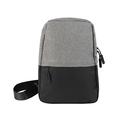Рюкзак "Single" на одно плечо  (Серый)