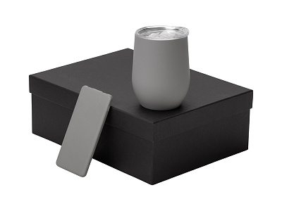 Подарочный набор COLOR IT с термокружкой и повербанком (Серый)