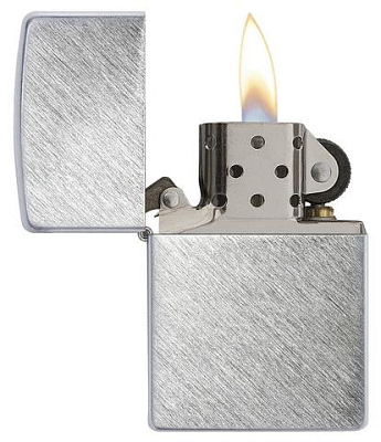 Зажигалка ZIPPO с покрытием Herringbone Sweep, латунь/сталь, серебристая, матовая, 38x13x57 мм