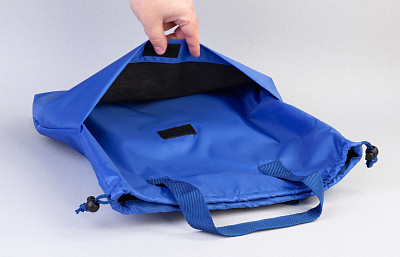 Сумка-рюкзак "Carry", серый с бирюзовым, синий