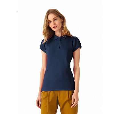 Поло женское Heavymill/women, белый (Тёмно-синий)