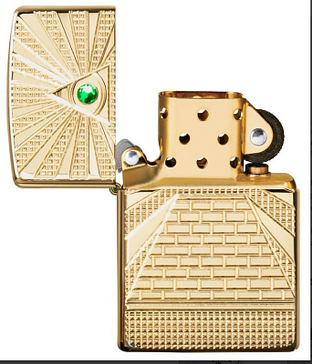 Зажигалка ZIPPO Armor™ с покрытием High Polish Brass, латунь/сталь, золотистая, 38x13x57 мм