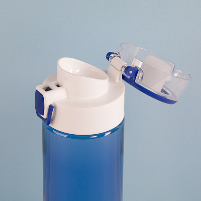 Бутылка для воды "Vita" 600 мл, синий с белым