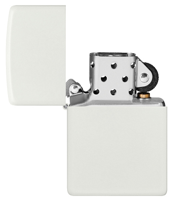 Зажигалка ZIPPO Classic с покрытием White Matte, латунь/сталь, белая, матовая, 38x13x57 мм