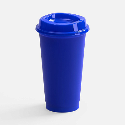 Стакан с крышкой Color Cap, ver.2  (Синий)