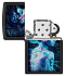 Зажигалка ZIPPO Cyborg Woman с покрытием Black Light, латунь/сталь, черная, матовая 38x13x57 мм - Фото 4