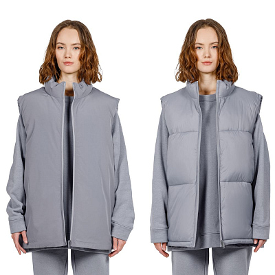 Жилет двусторонний V2, серый