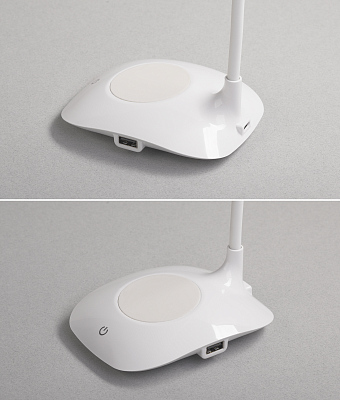 Лампа с беспроводным зарядным устройством "Spotlight", белый