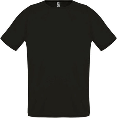 Футболка унисекс Sporty 140, розовый коралл (Чёрный)