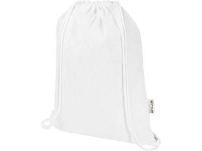 Рюкзак-мешок Орегон Блэнд из переработанного хлопка 140 г/м2 (Белый)