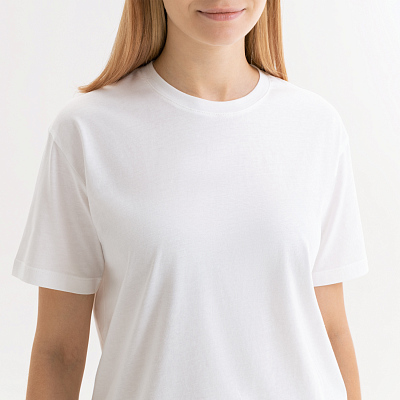 Футболка унисекс KRIS, 100% хлопок, 150 гр., белая (теплого оттенка), размер XS