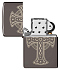 Зажигалка ZIPPO Celtic Cross Design с покрытием Black Ice®, латунь/сталь, черная, 38x13x57 мм - Фото 4