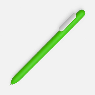 Ручка шариковая Swiper Soft Touch, зеленая с белым (Зеленый)