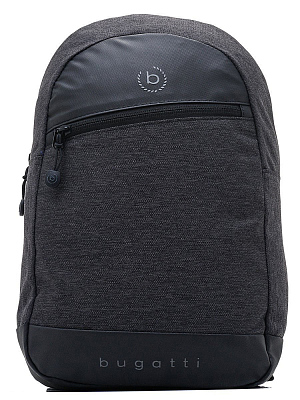 Рюкзак с одним плечевым ремнем BUGATTI Universum, графитовый, полиэстер меланж/тарпаулин, 23х9х35 см