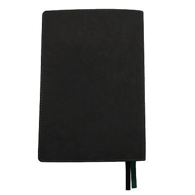 Ежедневник A5 недатированный Efemero в мягком переплёте, черный/тёмно-зеленый