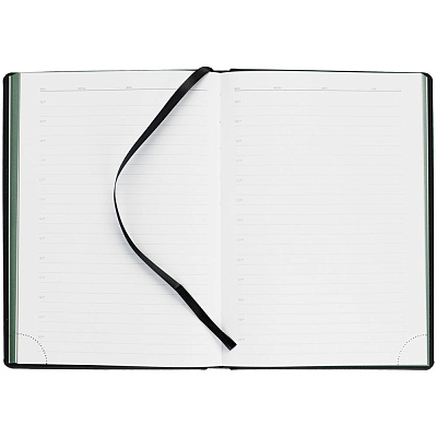 Ежедневник Mobile на заказ, недатированный, черно-зеленый