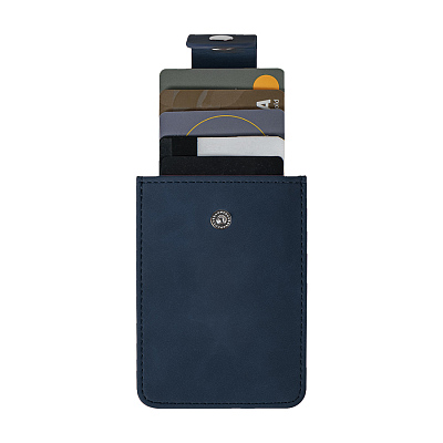 Чехол для карт Luma с 4 отделениями, темно-синий, PU