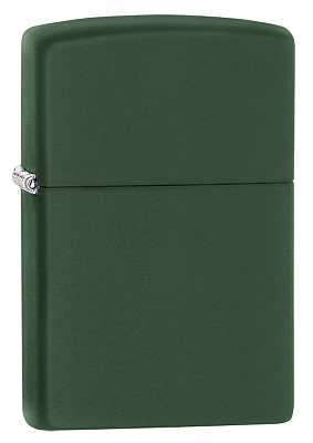 Зажигалка ZIPPO Classic с покрытием Green Matte, латунь/сталь, зелёная, матовая, 38x13x57 мм