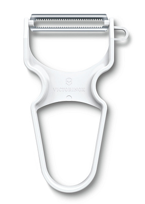 Овощечистка VICTORINOX RAPID, серрейторное лезвие из нержавеющей стали, белая (Белый)