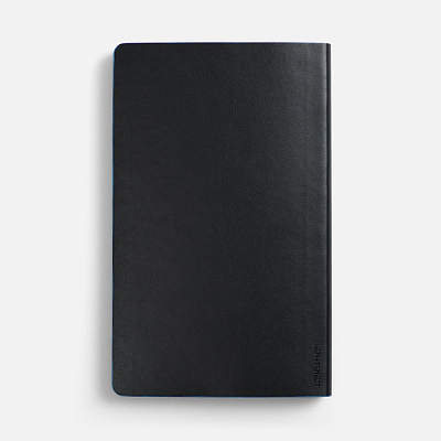 Ежедневник Trait, недатированный, черный с голубым