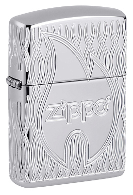 Зажигалка ZIPPO Armor® с покрытием High Polish Chrome, латунь/сталь, серебристая, 38x13x57 мм