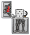 Зажигалка ZIPPO Couple Love с покрытием Brushed Chrome, латунь/сталь, серебристая, 36x13x57 мм - Фото 4