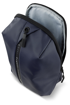 Рюкзак с одним плечевым ремнем BUGATTI Blanc, синий, тарпаулин/полиэстер, 18х9х30 см