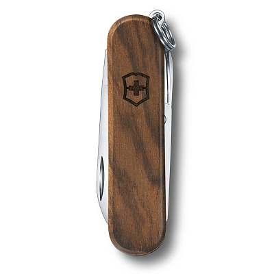 Нож-брелок VICTORINOX Classic SD, 58 мм, 5 функций, деревянная рукоять