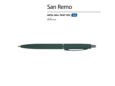 Ручка металлическая шариковая San Remo, софт-тач