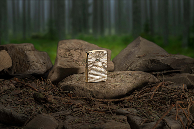 Зажигалка ZIPPO Armor™ с покрытием High Polish Brass, латунь/сталь, золотистая, 38x13x57 мм