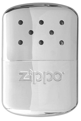 Каталитическая грелка ZIPPO, алюминий с покрытием High Polish Chrome, серебристая, 12 ч, 66x13x99 мм (Черный)