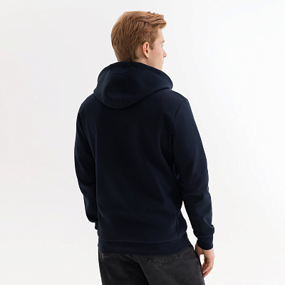 Толстовка на молнии с капюшоном MATEO темно-синяя, размер XXL