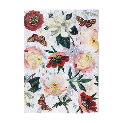 ПАПКА УГОЛОК С ОДНИМ ОТДЕЛЕНИЕМ,  "FLORA.ПИОНЫ", А4 (Многоцветный)