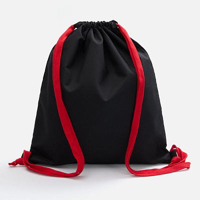 Рюкзак B3, черный с красными лямками