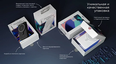 Беспроводной магнитный ПЗУ VLP Magsafe PowerBank 10000, черный