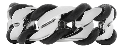 Кольцо ZIPPO, серебристо-чёрное, нержавеющая сталь, 0,9x0,35 см, диаметр 19,1 мм