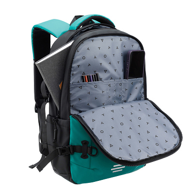 Рюкзак спортивный TORBER Xtreme 18", зелёный/чёрный, 31 х 12 х 46 см, 17л