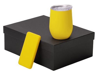 Подарочный набор COLOR IT с термокружкой и повербанком (Желтый)