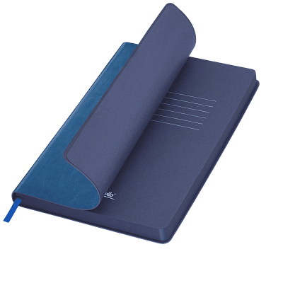 Ежедневник Ривер Сайд (River side) недатированный, лазурный/синий  (без упаковки, без стикера) (Голубой, синий, бежевый)
