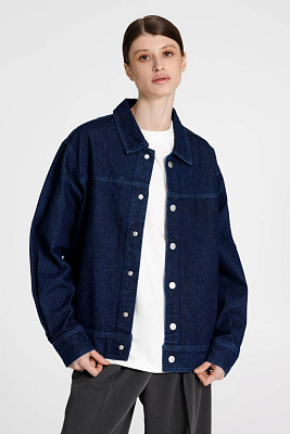 Куртка джинсовая O1, темно-синяя