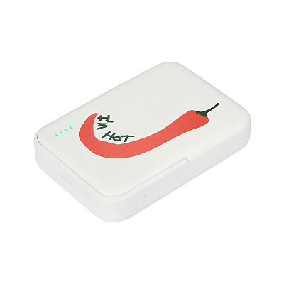 Внешний аккумулятор Юнион PD (Union PD) 10000mAh с функцией беспроводной зарядки 15W  Перчик (Белый)