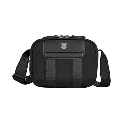 Сумка через плечо компактная VICTORINOX Architecture Urban2 Compact Crossbody Bag , полиэстер/кожа, 22x6x16 см, 2 л (Черный)
