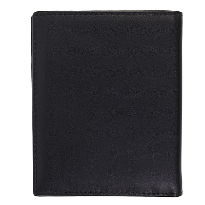 Визитница KLONDIKE Claim, натуральная кожа в черном цвете, 8 х 1,5 х 10,5 см