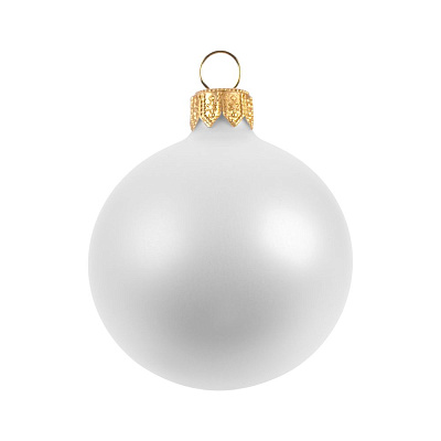 Елочный шар Gala Matt в коробке, 6 см  (Белый)