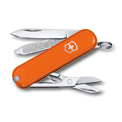 Нож-брелок VICTORINOX Classic SD Colors "Mango Tango", 58 мм, 7 функций  (Оранжевый)