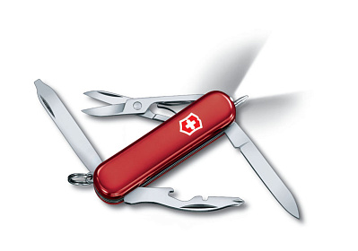 Нож-брелок VICTORINOX Midnight Manager 58 мм 10 функций красный