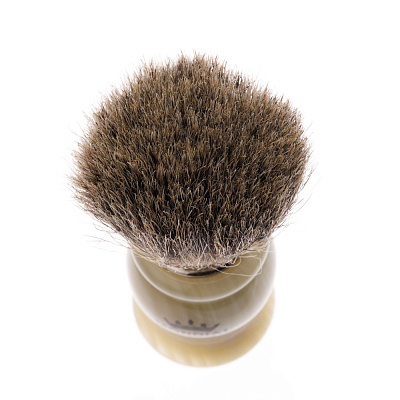 Бритвенный набор Mondial: станок, помазок, подставка; светлый и серый перламутр