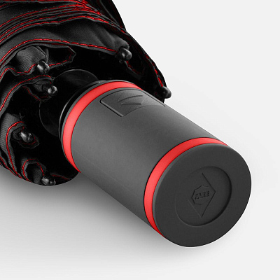 Зонт складной AOC Mini с цветными спицами, красный