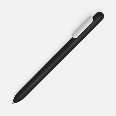 Ручка шариковая Swiper Soft Touch, черная с белым (Черный)